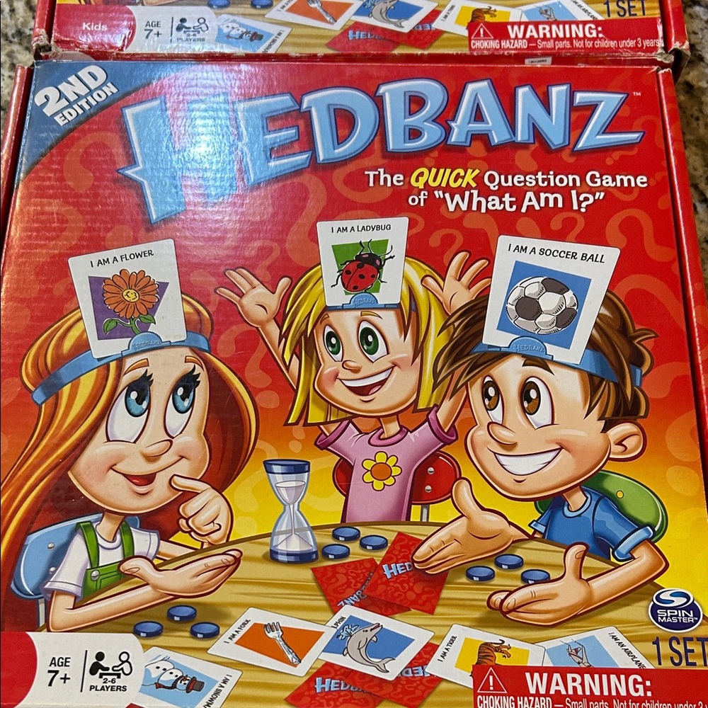 Hedbanz Kids Game - Red and Blue. Two sets of the Game.
